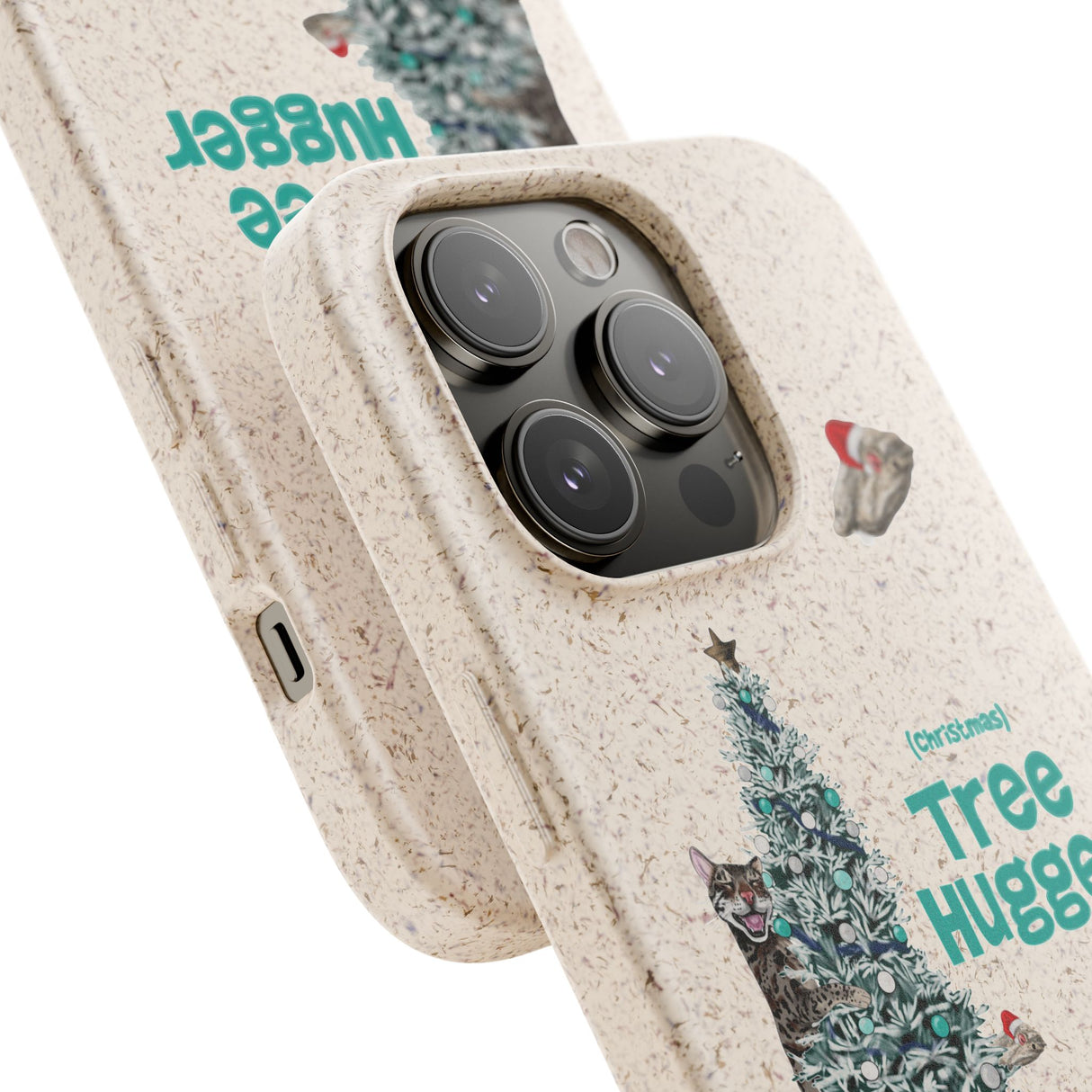 Phone Case with Christmas Tree Hugger Design