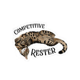 Flounder 'Competitive Rester' Kiss-Cut Sticker