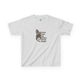 Kids Tee — "Little Fish. Big World. Brave Heart." Flounder Graphic