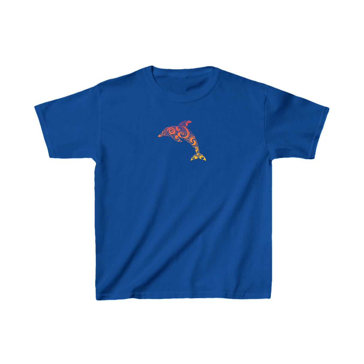 Kids Tee with Tribal Dolphin Design - Youth Shirt