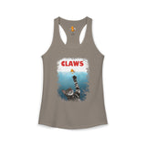 Purrmaid Flounder Claws Tank — Women's Racerback Tank with 'Shark-Like' Cat Catch Design