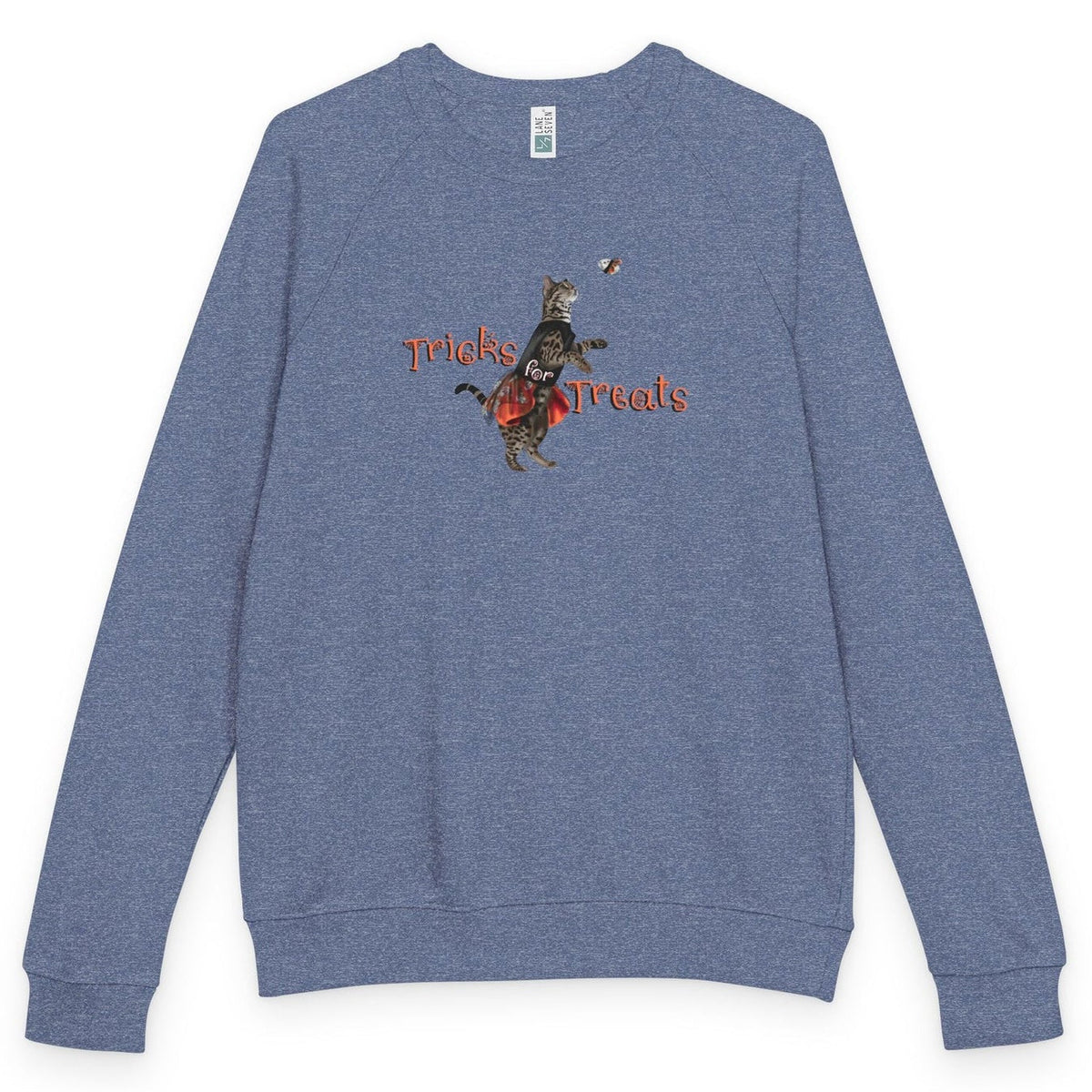 Tricks for Treats ballet crewneck - Heather Denim