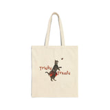 Halloween Ballet Tote — "Tricks for Treats" Flounder & Mouse Toy Cotton Canvas Tote