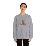 Stay Weird Sweatshirt — Hand-Drawn Flounder & Mouse Toy Hug Crewneck