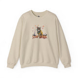 Stay Weird Sweatshirt — Hand-Drawn Flounder & Mouse Toy Hug Crewneck