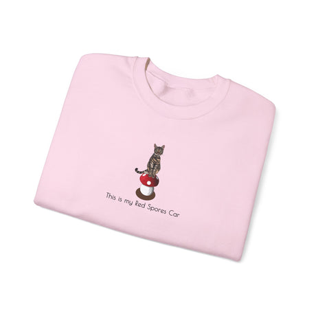 This is my Red Spores Car Unisex Heavy Blend Crewneck Sweatshirt featuring Flounder and Mouse Toy