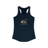 Purrmaid Flounder Racerback Tank — "I Want to Be Where the People Aren't"