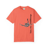 Purr-lunge Unisex T-shirt with Flounder the Purrmaid Design