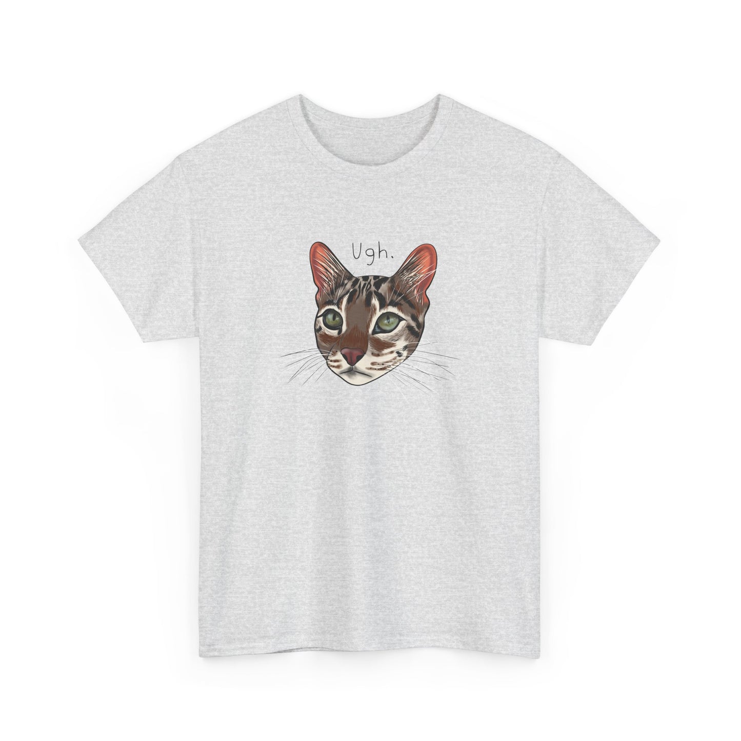 Flounder Cat “UGH” Unisex Heavy Cotton Tee – Comfortable & Durable