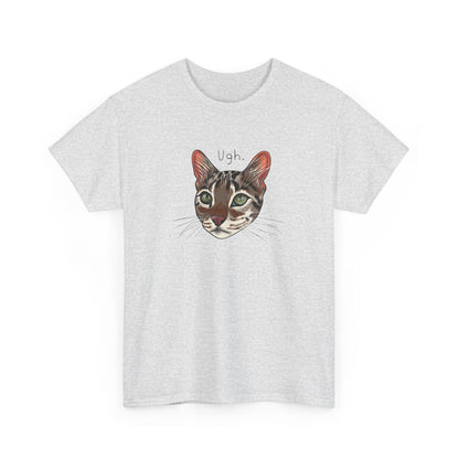 Flounder Cat “UGH” Unisex Heavy Cotton Tee – Comfortable & Durable