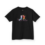 Kids Tee — “Paint With All The Colors Of The Wind” Flounder the Purrcasso Kids T-Shirt