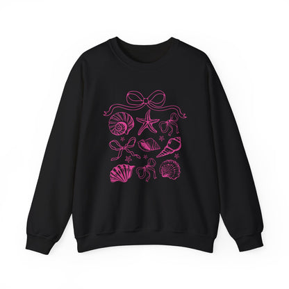 Pink Coastal Coquette Crewneck Sweatshirt
