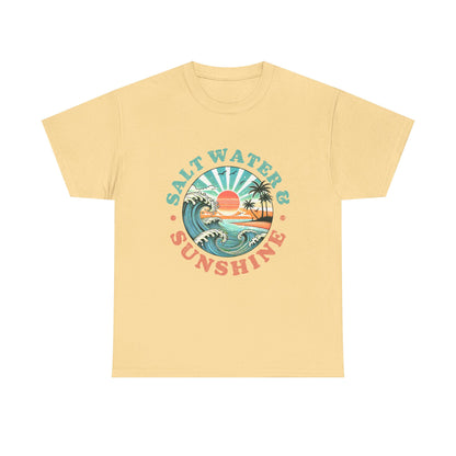 Coastal Saltwater & Sunshine Unisex Cotton T-Shirt