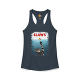Purrmaid Flounder Claws Tank — Women's Racerback Tank with 'Shark-Like' Cat Catch Design