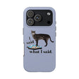 "I Said What I Said" Tough Phone Case, hand drawn Flounder design by Nina Leipold