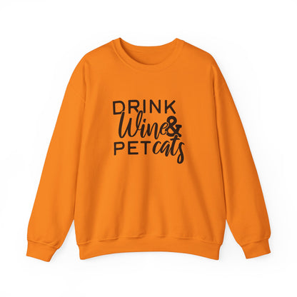 Drink wine and pet cats Unisex Sweatshirt