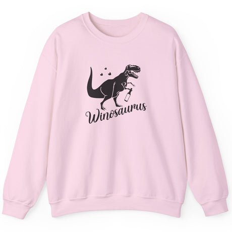 Wineosaurus crewneck sweatshirt in light pink