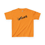 Kids "RUDE" Flounder T-Shirt — Flounder the Purrmaid Eye Roll Tee