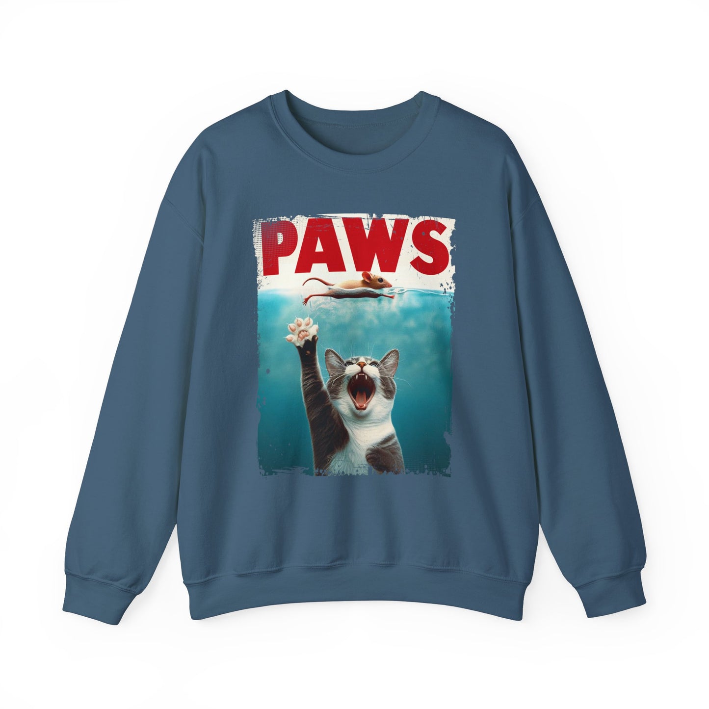 Funny Cat 'Paws' Unisex Crewneck Sweatshirt