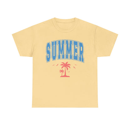 Summer Collegiate Style Cotton T-Shirt