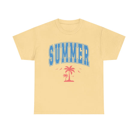 Summer Collegiate Style Cotton T-Shirt