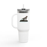 40oz Insulated Travel Mug — 'I Want to Be Where the People Aren't' Purrmaid Design