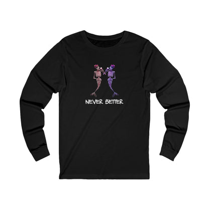 Mermaid Skeletons Long Sleeve Tee - Never Better Design