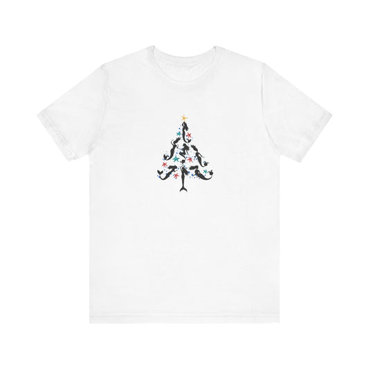 Mermaid Christmas Tree Tee - Bella+Canvas