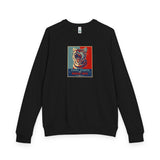 Vote Fish 2028 Raglan Crewneck — Funny 'Equal Rights for Mouse Toys' Flounder Design