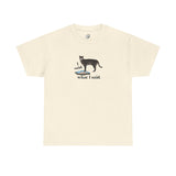 I Said What I Said Flounder Graphic Tee — Hand-Drawn Talking Pet Buttons