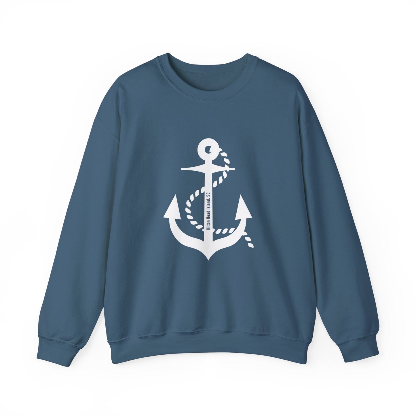 Anchor Crewneck Sweatshirt - Hilton Head Island SC Nautical Design