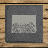 Colorado Slate Coaster Set – Engraved Natural Stone (Set of 4)