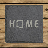 Arizona Slate Coaster Set – Engraved Natural Stone (Set of 4)