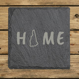 New Hampshire Slate Coaster Set – Engraved Natural Stone (Set of 4)