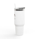40oz Insulated Travel Mug — “I Said What I Said” Flounder Talking Pet Buttons Design