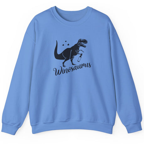 Wineosaurus crewneck sweatshirt in carolina blue