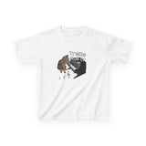 Kids Tee - Treble Maker Design Hand Drawn by Flounder's Mom, Nina Featuring Flounder the Purrmaid Playing Piano for Mouse Toy