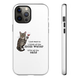 Flounder the Talking Cat Wine Glass Phone Case – "II just want to drink all the mom water"