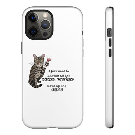"Mom Water" Tough Phone Case, hand drawn Flounder design by Nina Leipold