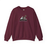 Purrmaid Crewneck Sweatshirt — "I want to be where the people aren't" Flounder Cat Design