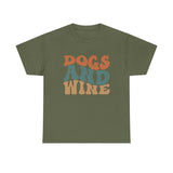 Dogs and Wine Unisex Cotton Tee