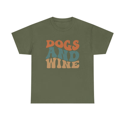 Dogs and Wine Unisex Cotton Tee