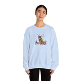 Stay Weird Sweatshirt — Hand-Drawn Flounder & Mouse Toy Hug Crewneck