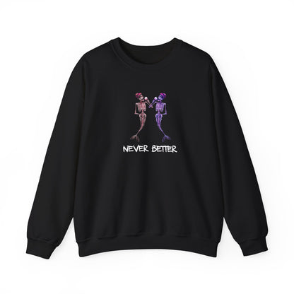 Mermaid Skeletons Crewneck Sweatshirt - Never Better Design