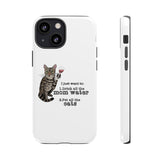 Flounder the Talking Cat Wine Glass Phone Case – "II just want to drink all the mom water"