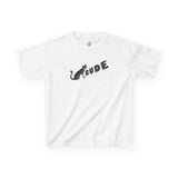 Kids "RUDE" Flounder T-Shirt — Flounder the Purrmaid Eye Roll Tee