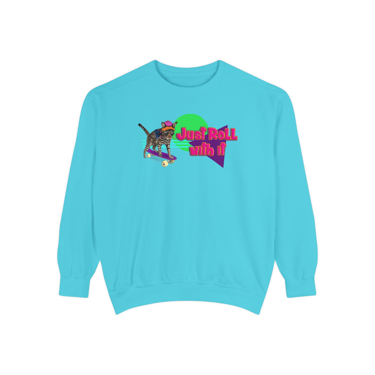 Sweatshirt - Just Roll with it Flounder the Purrmaid Design by Nina