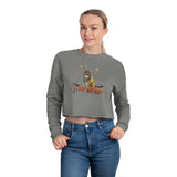 Stay Weird Cropped Sweatshirt — Flocahontas & Mouse Toy Artwork