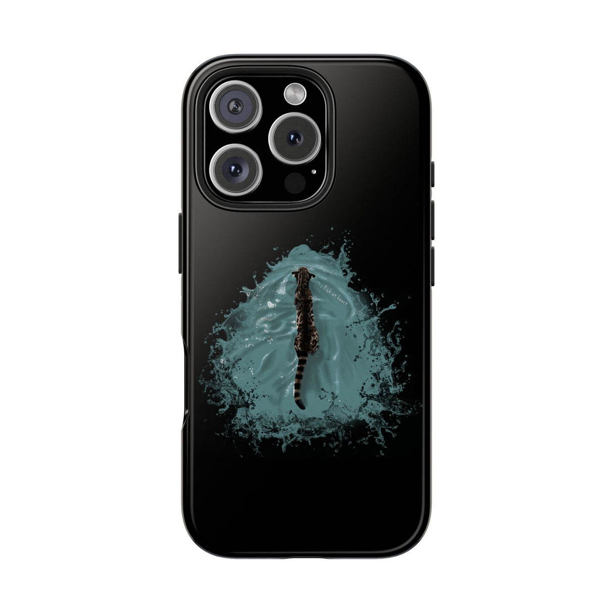Fish at Heart Flounder Purrmaid Phone Case — Hand-Drawn Nautical Cat Design
