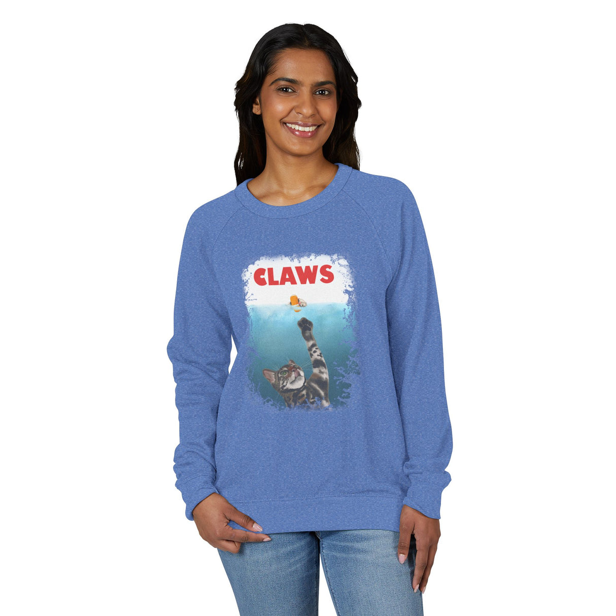 Purrmaid Flounder 'CLAWS' Raglan Crewneck